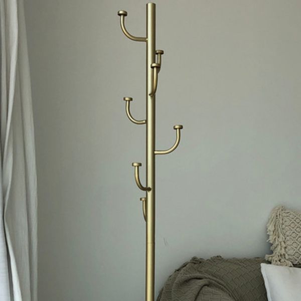 Modern Coat Rack Entryway Kit Hall Tree Metal Rod Hook Coat Hanger Living Room