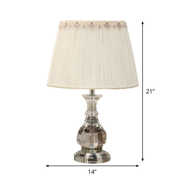 1 Testa Curvy Task Light Modernismo Lampada di lettura di cristalli tagliata a mano in beige per camera da letto