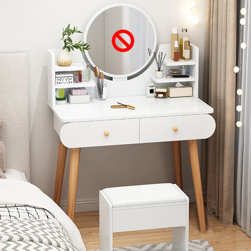 Scandinavian Bedroom Storage Box Standing Straight Feet Vanity Desk