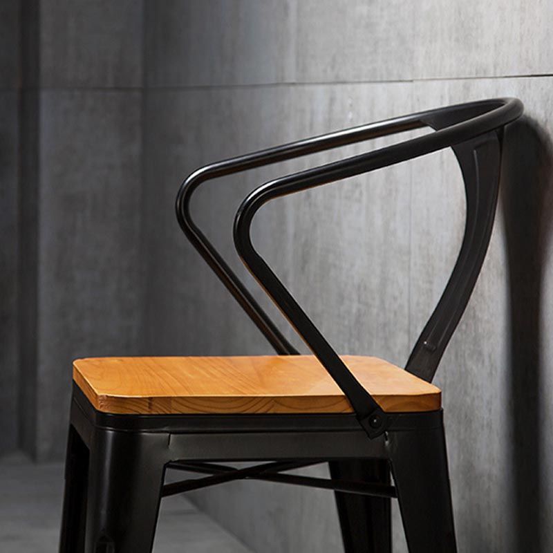 Industrial Counter Arm Chair Metal Dining Chair for Dining Room