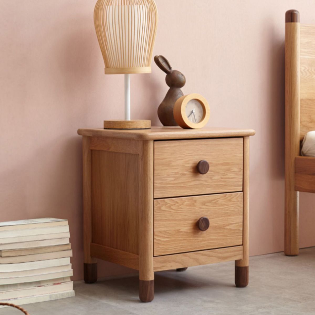 Modern & Contemporary End Table for Nursery Solid Wood Nursery Nightstand