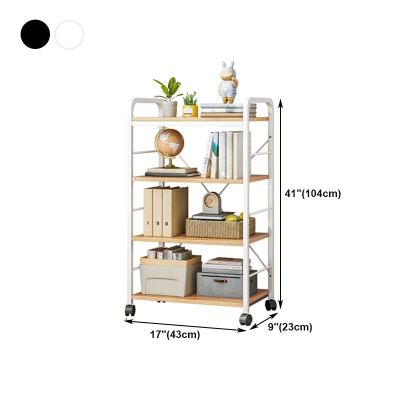 Contemporary Style Bookcase Vertical Open Back Bookshelf for Home Office