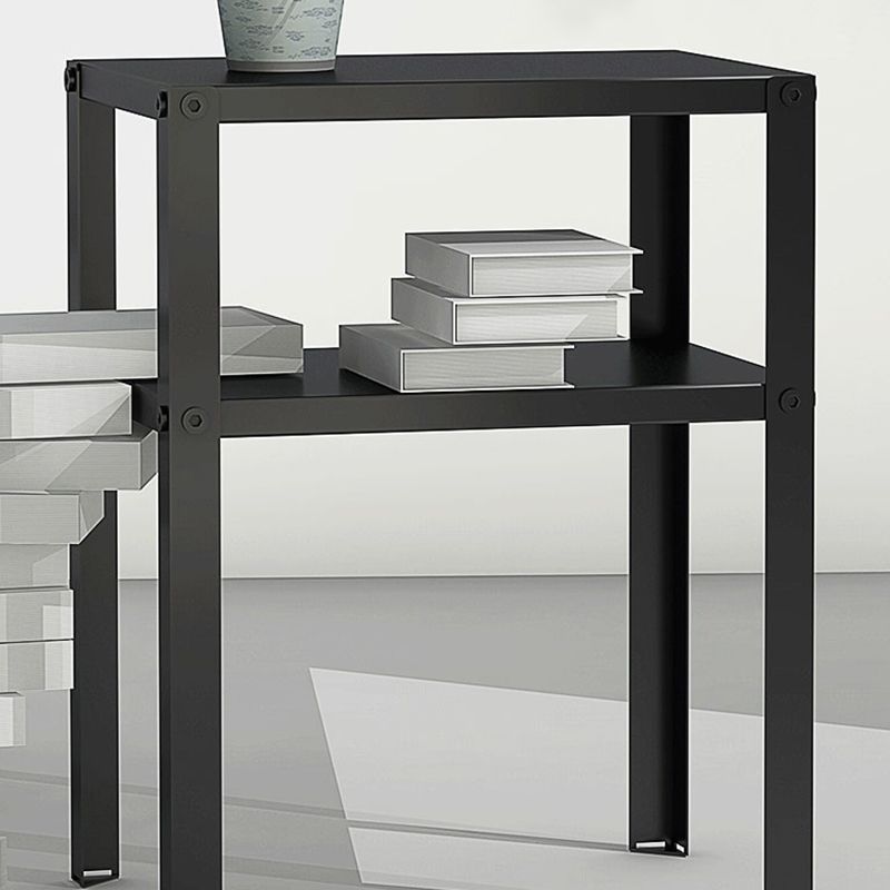 Industrial Bed Nightstand Open Storage Accent Table Nightstand with Legs