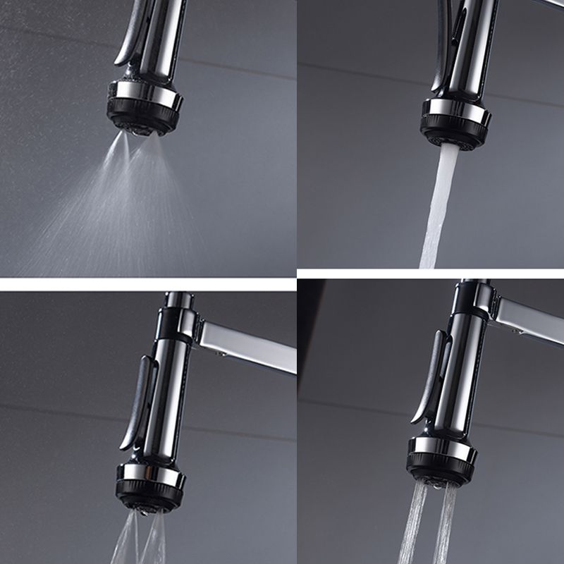 Modern Pull Down Switch Kitchen Faucet High Arch Profile Faucet