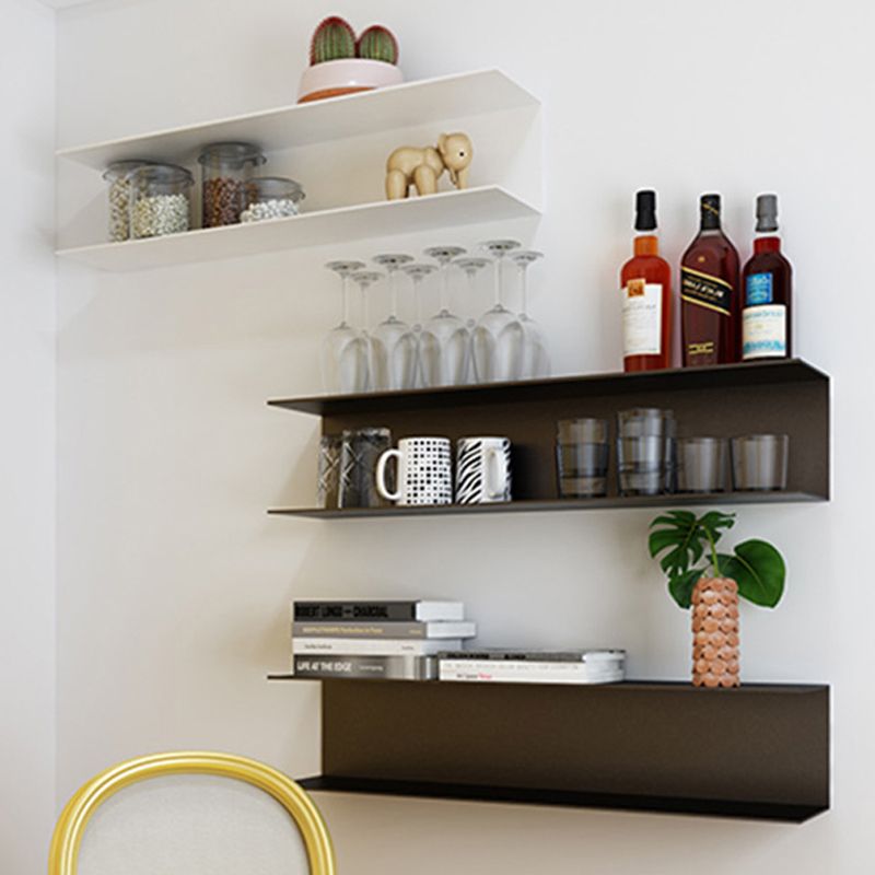 Wall Mounted Industrial Bookshelf Iron Frame and Shelf for Living Room