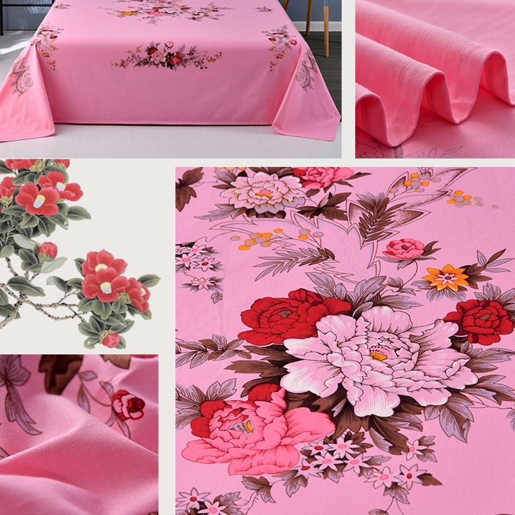 Cotton Floral Sheet Bedroom Simple Vintage National Sheet Sets