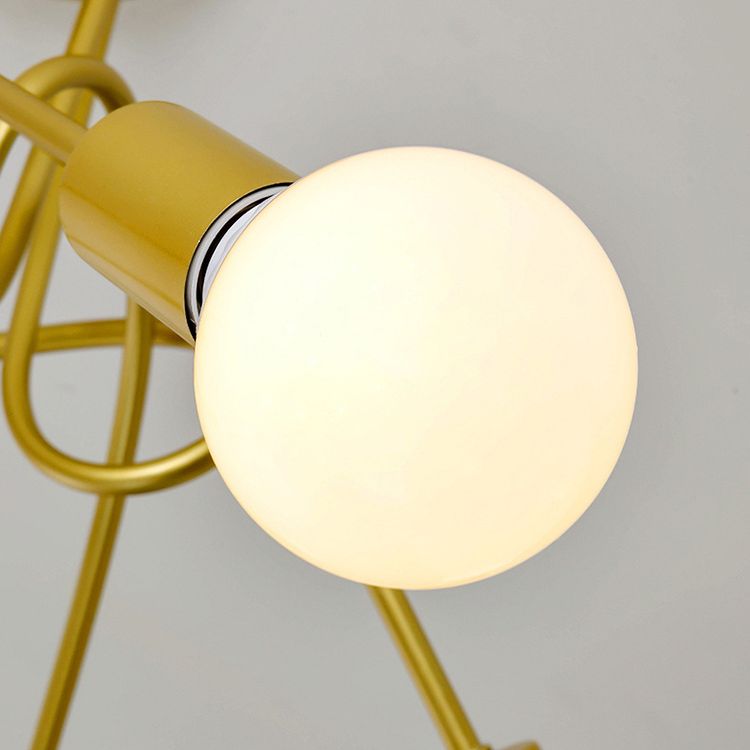 Kronkelende lamp na het ontwerp plafondlicht 5-lichts industriële stijl open lampverlichting hanger voor slaapkamer woonkamer