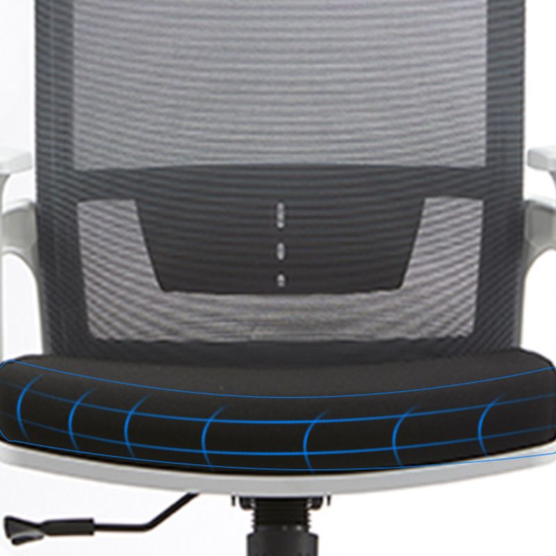 Modern Fixed Arms Office Chair No Distressing Ergonomic Chair with Wheels