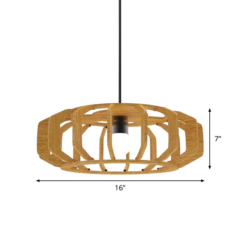 Frame lanterna A sostenere il soffitto in legno in stile Asia 1 lampadina lampada sospensione del soggiorno