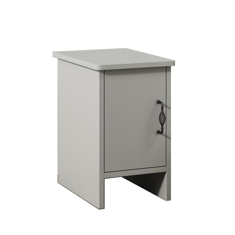 Modern Bedside Cabinet Right Side Grey Imitation Wood Night Table with Door