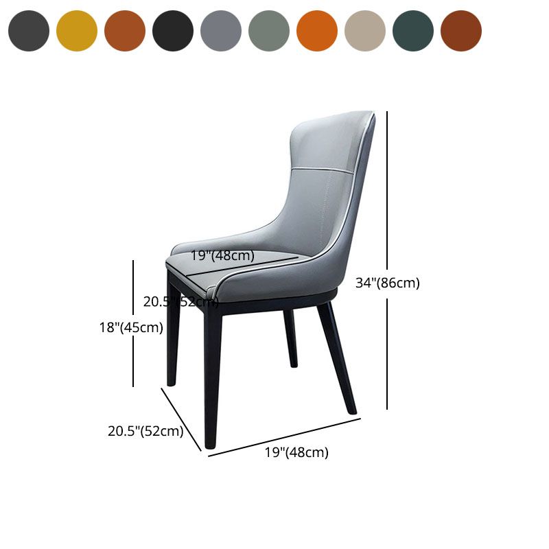 Modern Style Wood Parsons Chair Upholstered Dining Side Chair with