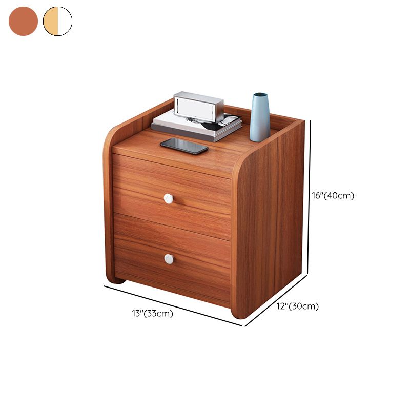 Contemporary Accent Table Nightstand Drawer Storage Night Table