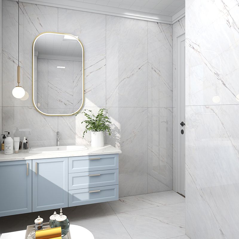 Mirrored Singular Tile Marble Rectangular Modern Floor and Wall Tile