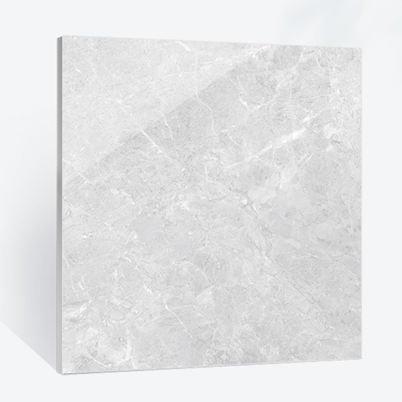 Marbling Square Floor Tile Straight Edge Slip Resistant Polished Tile