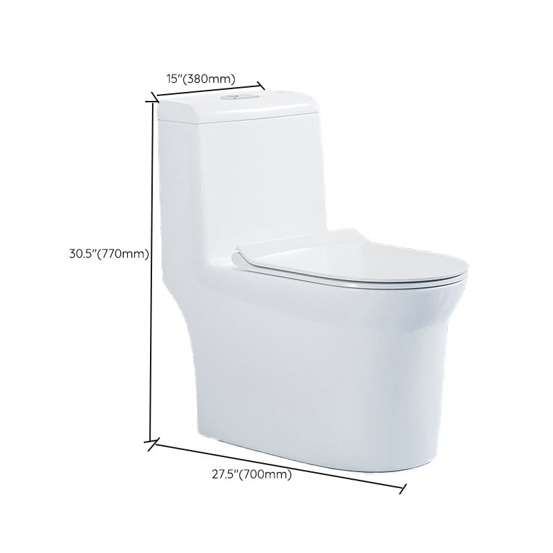 Contemporary 1 Piece Flush Toilet Floor Mounted White Urine Toilet for Washroom