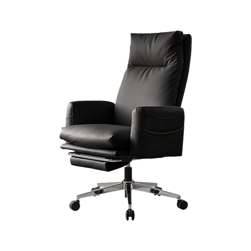 Modern Fixed Arms Managers Chair Height-adjustable Chair with Wheels