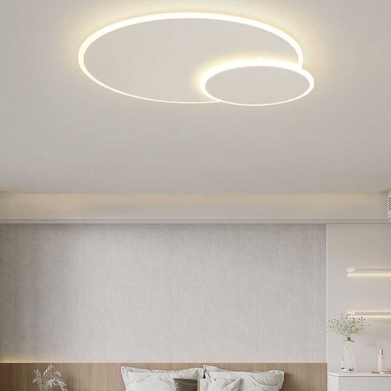 Modern Round Ceiling Mount Light LED Ceiling Light with Acrylic Shade for Bedroom