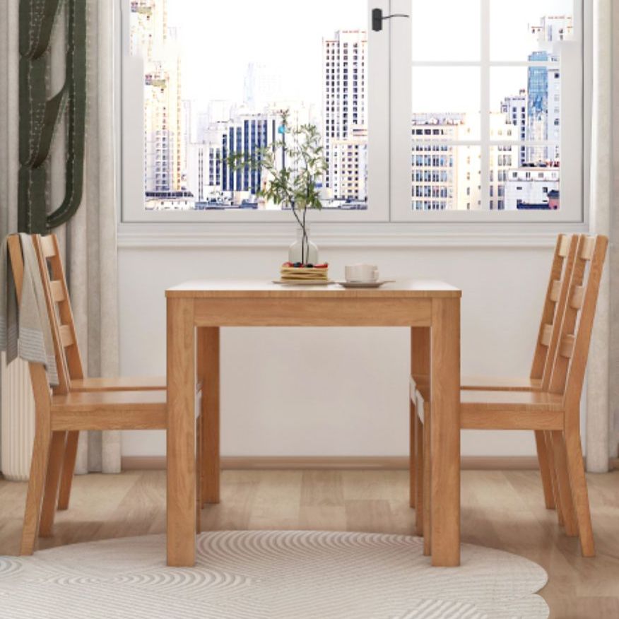 5/7 Pcs Solid Wood 4 Legs Standard Height Dinette Table with Chair