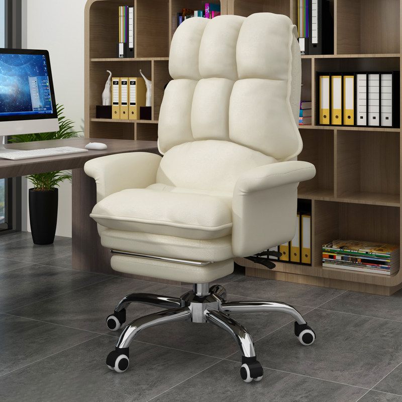 Executive Swivel Chair with Padded Arms Modern Computer Chair with Wheels