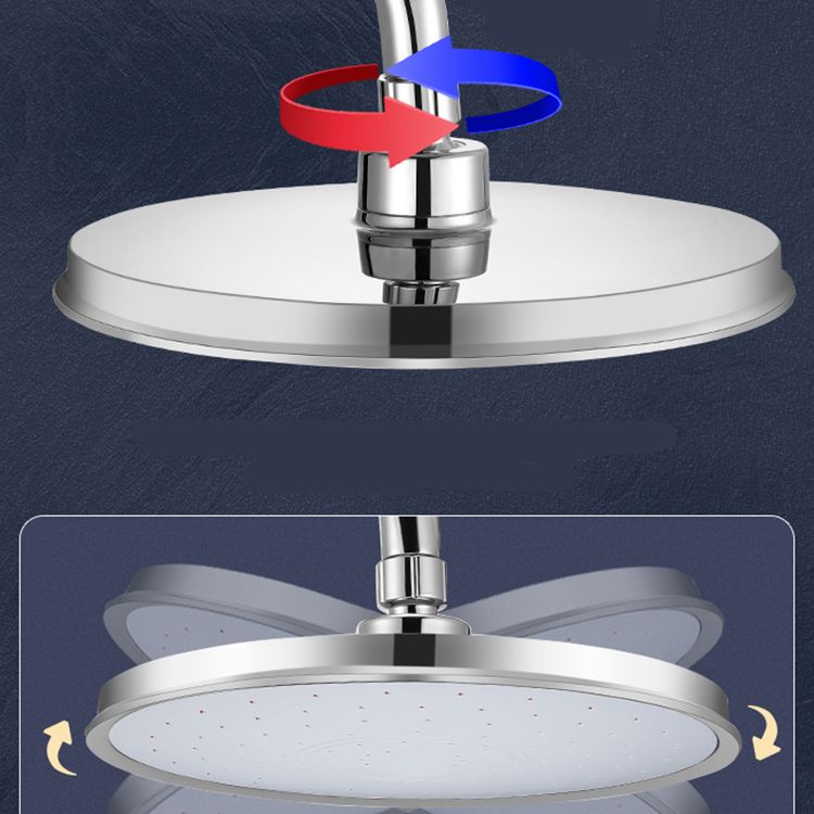 Round Shower Head Combo Modern Fixed Shower Head for Bathroom