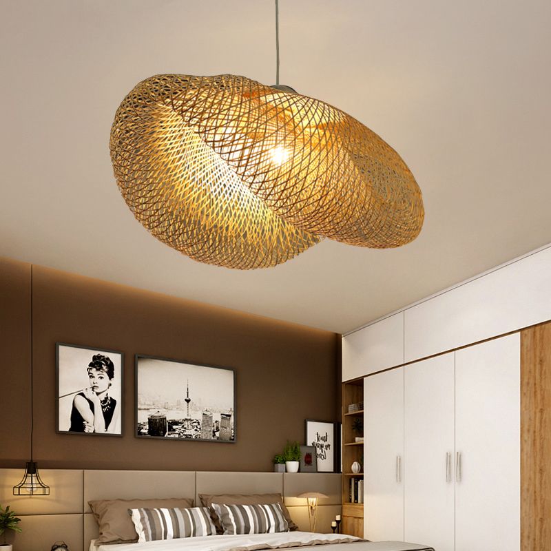 Chapeau de style asiatique en forme de pendentif suspendu Roard 1 plafond léger lampe suspendue sur table à manger