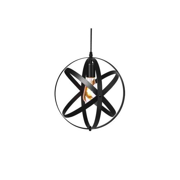 1 lumière Cage Globe Light Pendre industriel Metal Plafond Light avec cordon suspendu pour restaurant