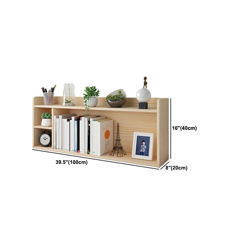 Modern Closed Back Wood Book Shelf Natural 8"W Home Bookcase