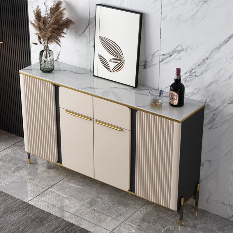 Modernism Sideboard 2 Drawers Server Cabinet with Storage for Dining Room