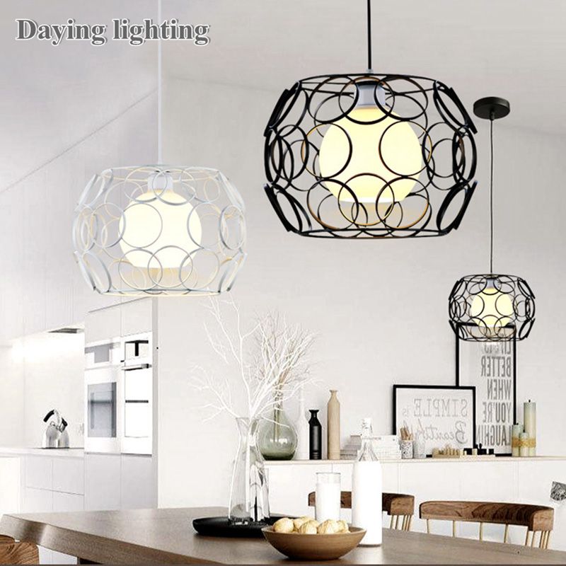 Éclairage pendentif tambour Lights de plafond industriel en métal 1 luminaire d'éclairage léger