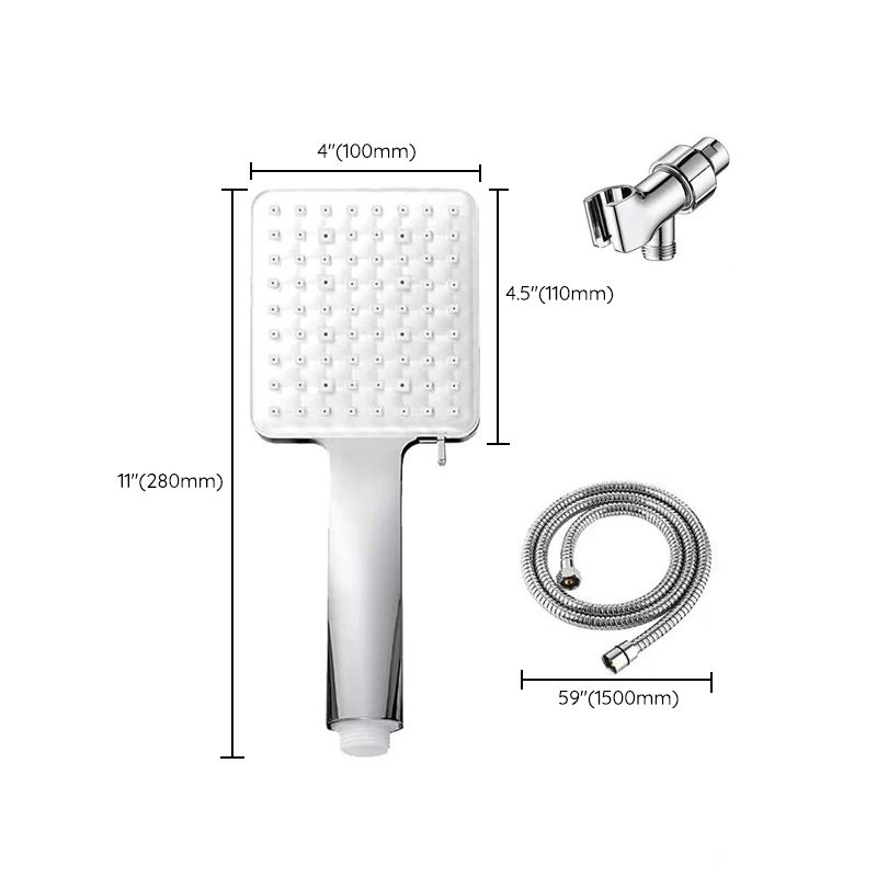 Classic Handheld Shower Head Standard Round Shower Heads in Silver