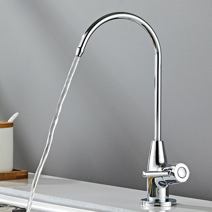 Modern High-Arc Kitchen Faucet Stainless Steel Swivel Spout Standard Kitchen Faucets