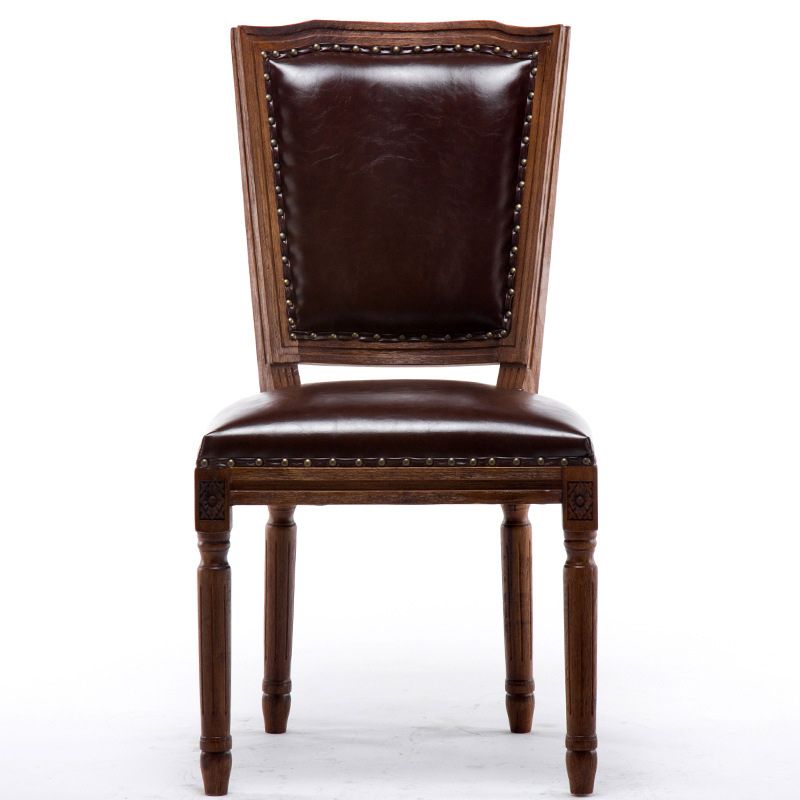 Traditional Style Dining Chair Solid Wood Upholstered Dining Room Chair