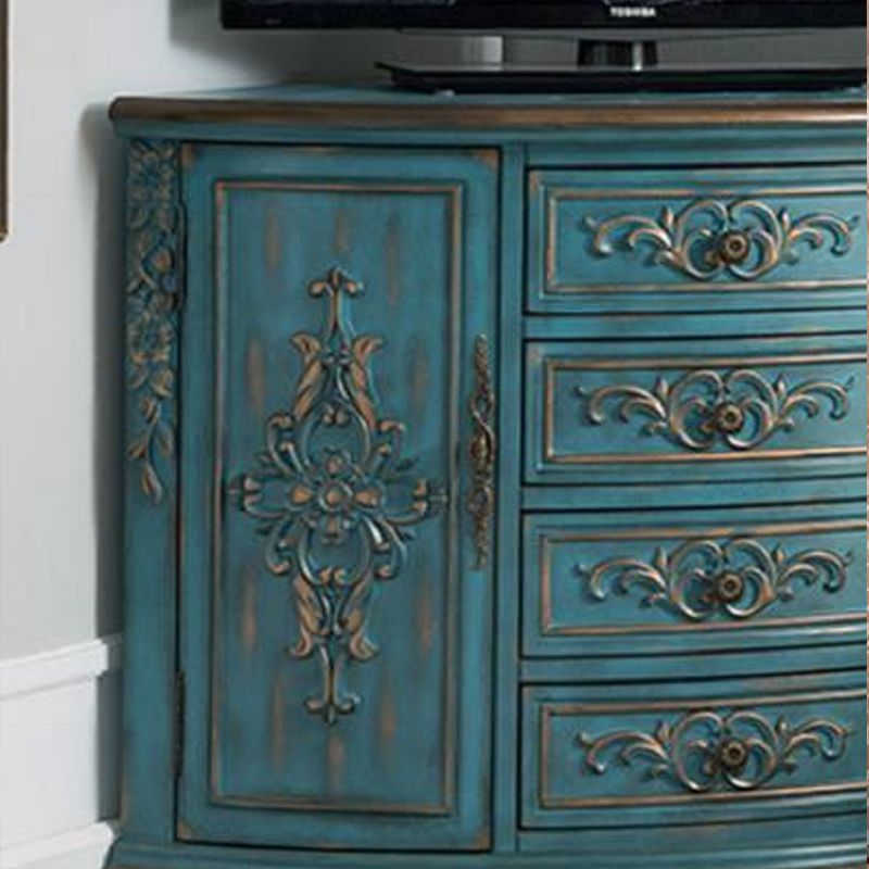 Wooden TV Cabinet Modern Style Home Simple Corner TV Stand Console