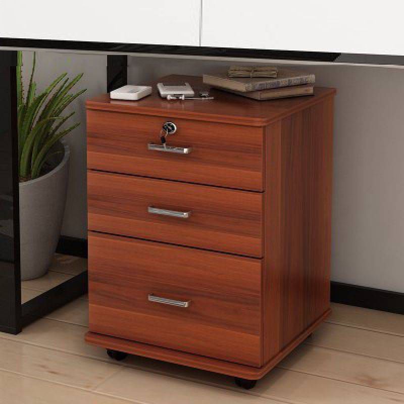 Modern Filing Cabinet Wood Vertical Filing Cabinet with Wheels