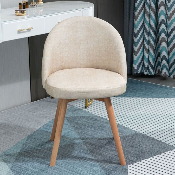 Contemporary Linen Dining Chair Parsons Chair in Matte Finish for Home