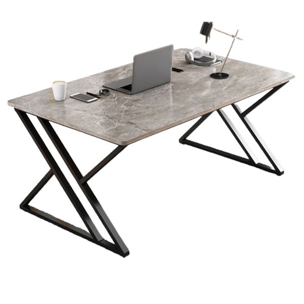 29.25-inch H Industrial Writing Desk Stone Office Desk for Home