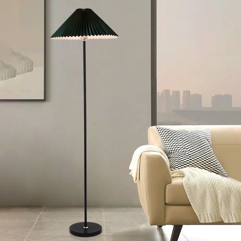 Conical Floor Light Nordic Style Fabric Floor Lamp for Living Room