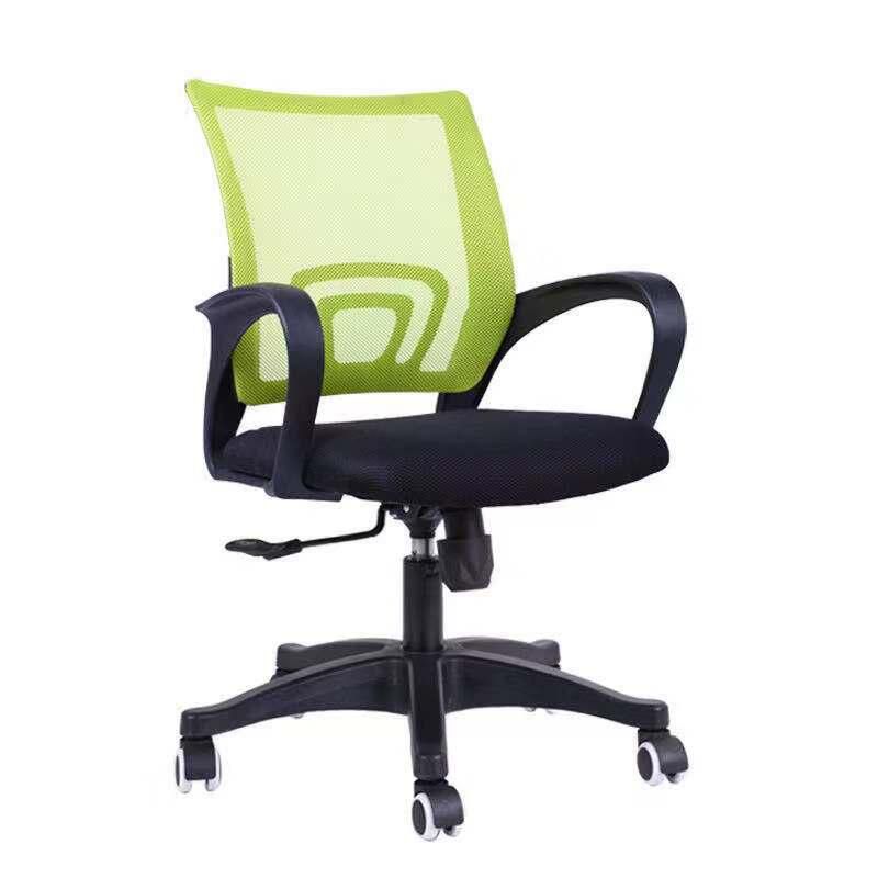 Fixed Arm Task Chair Modern Mid Back Working Chair with Wheels for Office