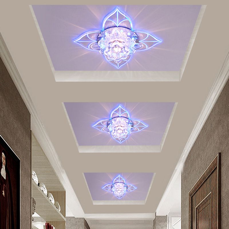 Blossom Crystal Flush Plafond Licht Hedendaagse Heldere LED Flush Mount Verlichting voor Corridor