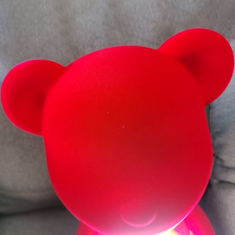 Macaroon Bear Table Lamp 1-Light Desk Light with Glass Shade for Bedroom