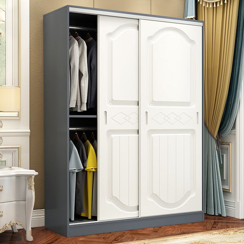 Contemporary Wardrobe Armoire Wood Wardrobe Closet with Door