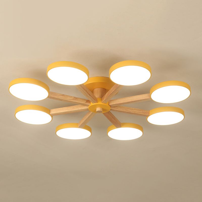 3/6/8-Light Modern Flush Mount Lighting Metal Ceiling Light for Living Room