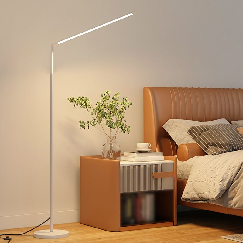 Modern Strip Shape Floor Light LED Floor Standing Light with Acrylic Shade for Bedroom