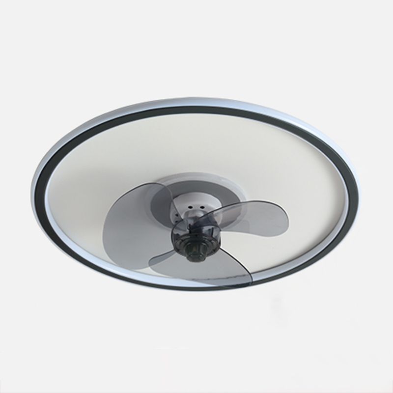 Nordic Round Fan Light Metal 1 Light LED Flush Mount Light for Bedroom