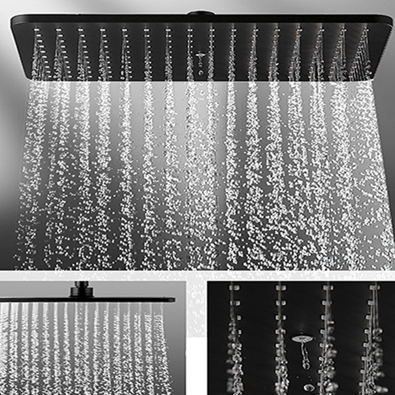 Modern Rectangle Shower Head Combo Standard Spray Pattern with Handheld Shower Head