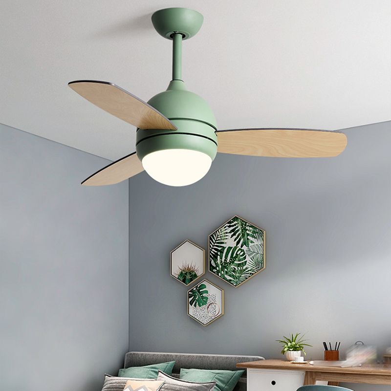 1-Light Ceiling Fan Lighting Modern Style Metal Ceiling Fan Lighting for Children's Room