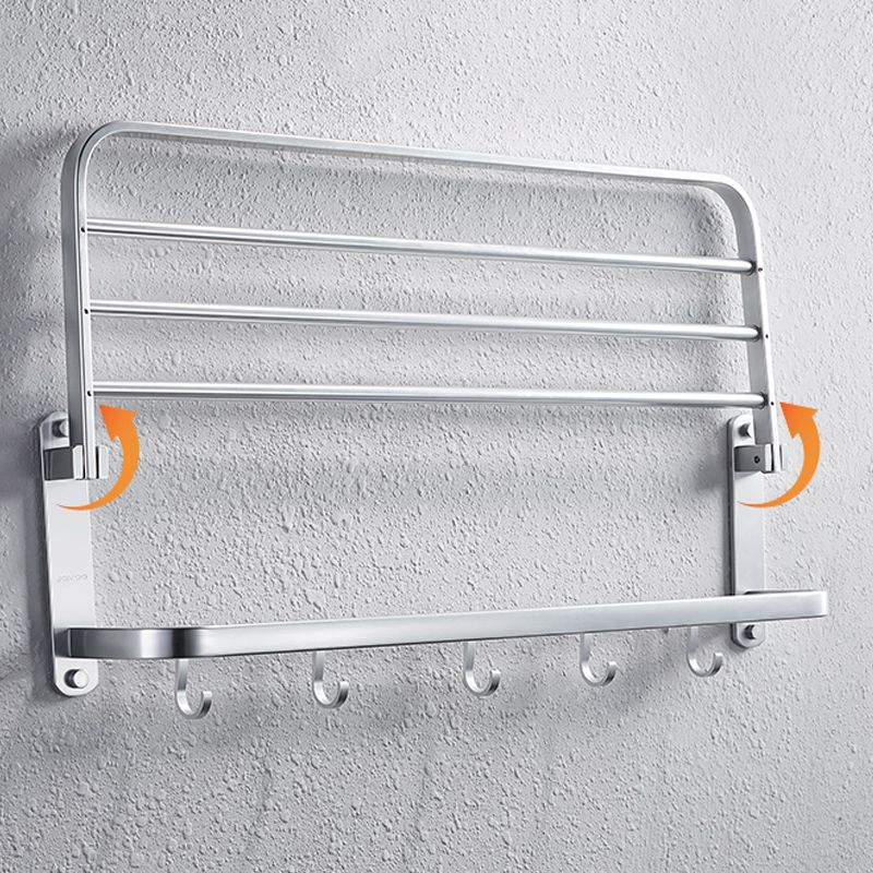 Contemporary Bathroom Accessory Set in Aluminum with Towel Bar/Bath Shelf