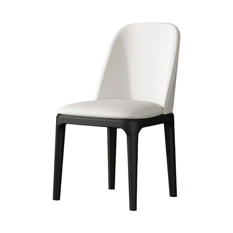 Modern Metal Indoor-Outdoor Side Chair Matte Finish Solid Back Chair