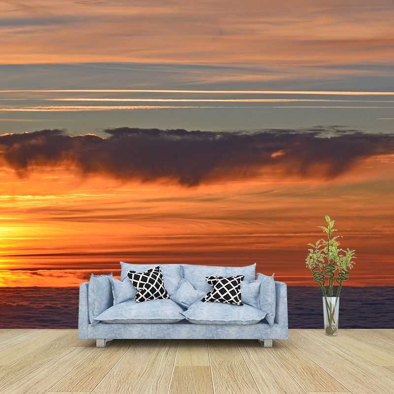 Decorative Sky Stain Resistant Photography Wallpaper Living Wall Mural