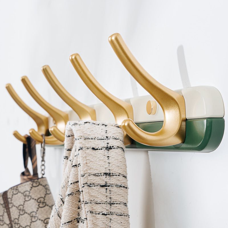 Metal and Wood Coat Hanger Modern Minimalist Home Wall Hanging Coat Rack